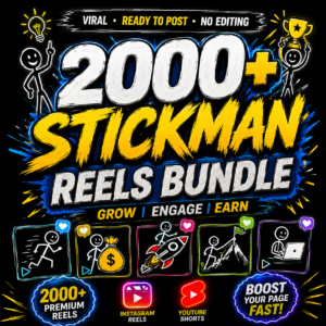 2000+ Viral stick man Reels Bundle | Ready to Use Reels Pack |