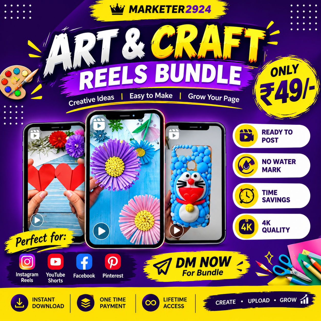 🎨 Art & Craft Reels Bundle –