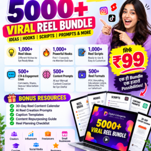 5000+ Viral Reel Bundle | Ideas, Hooks, Scripts & Prompts