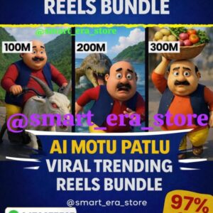 AI Motu Patlu Most Viral And Trending 4K Reels Bundle – First Time on Internet (₹49 Only)