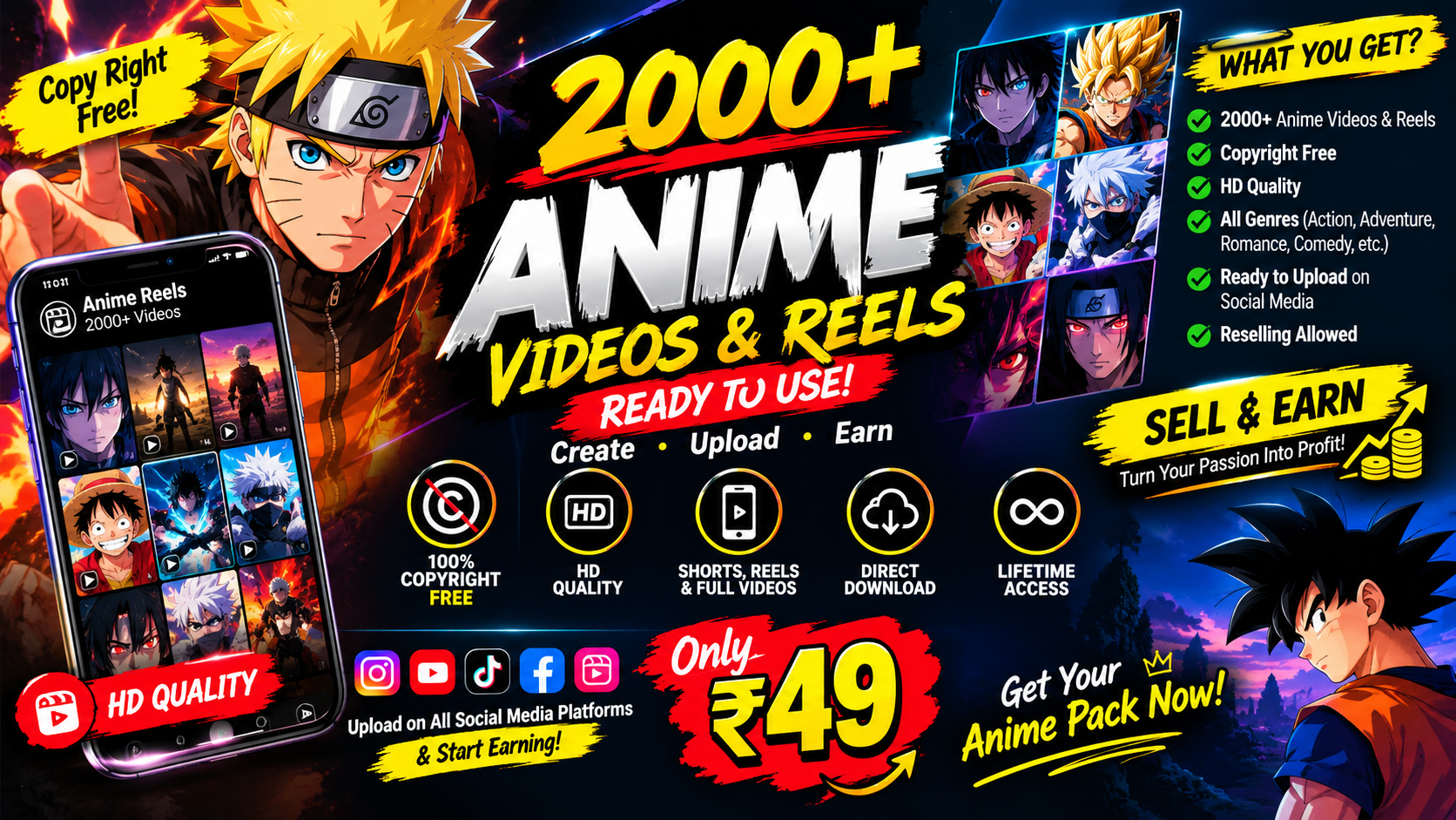 π₯ 2000+ ANIME REEL VIDEO BUNDLE π₯