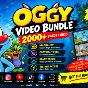 🔥 2000+ Oggy Reels | Edited & Ready to Upload 🔥