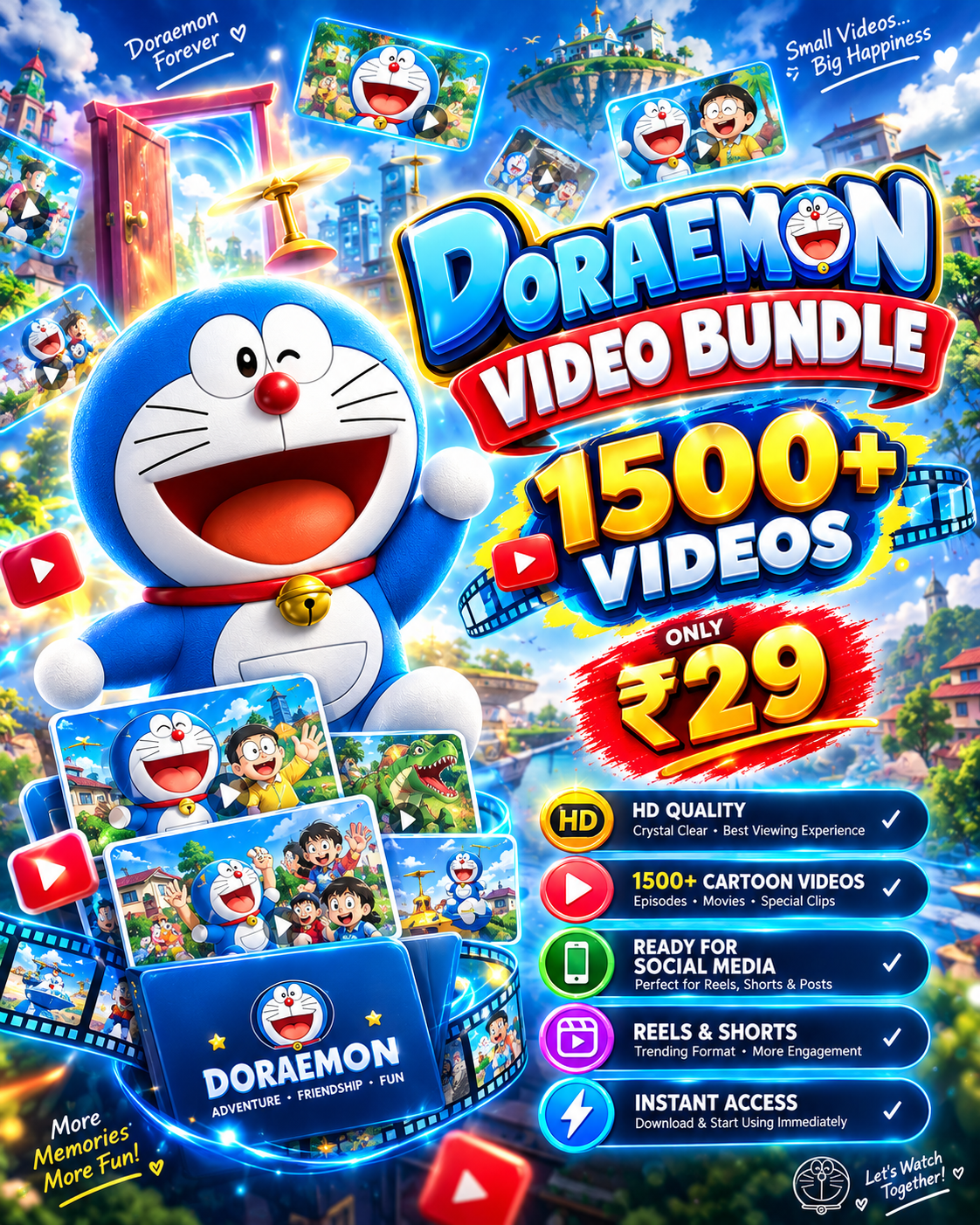1500+ VIDEO DOREMON BUNDLE