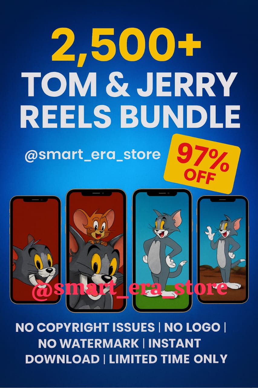 2500+ Tom & Jerry Reels Bundle – Classic Cartoon Viral Reels (₹29 Only)