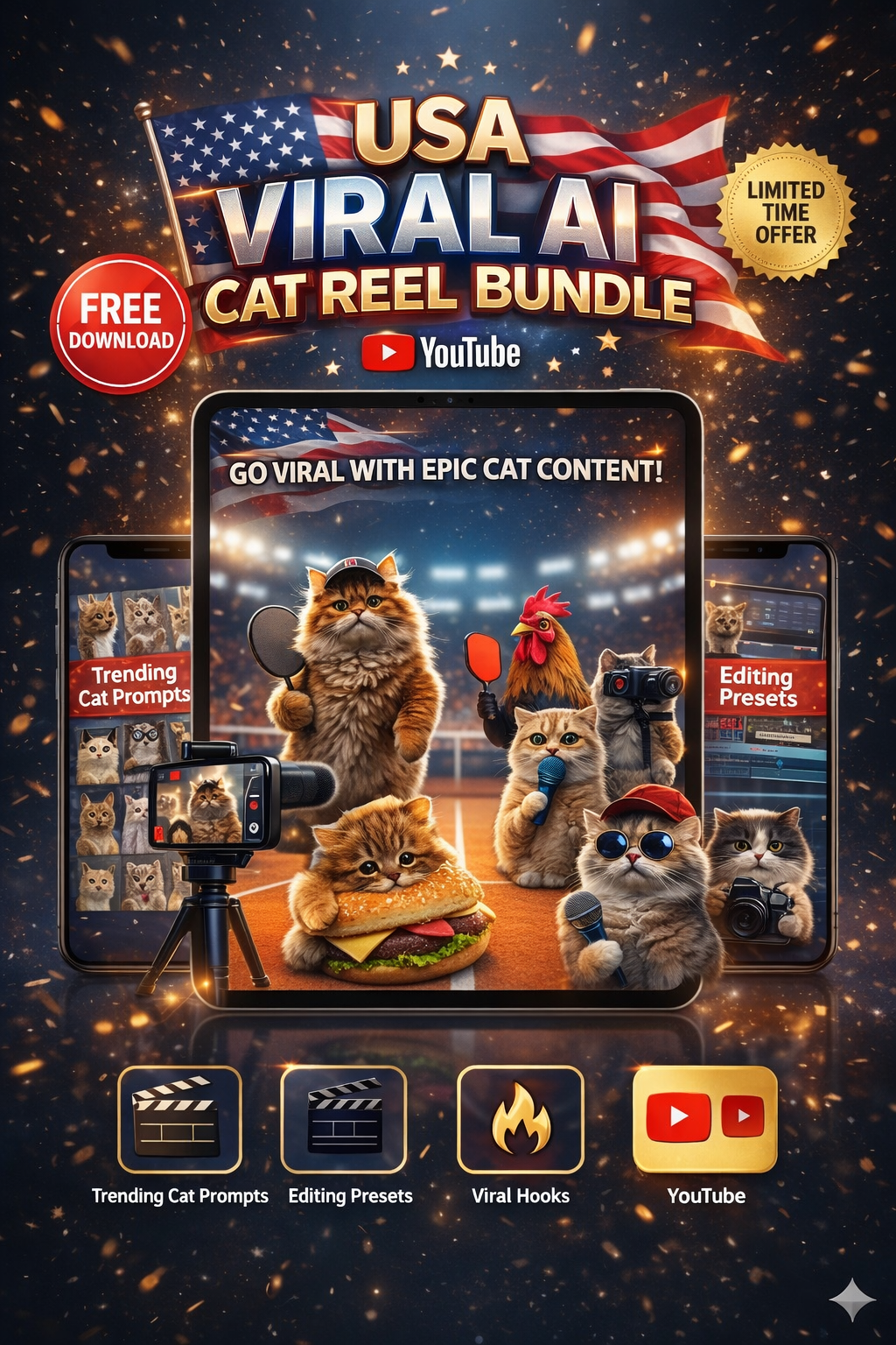 USA VIRAL CAT REEL BUNDLE